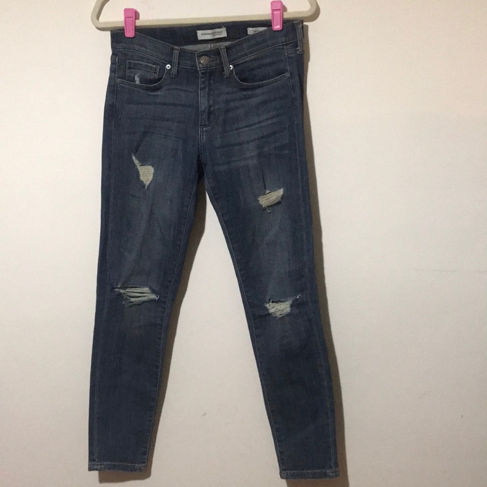 Banana Republic Distressed Skinny Ankle Jeans 27